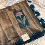 Kamalam (Banarasi semi silk) - Peacock green