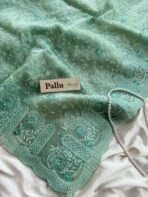 Spring garden (Embroidered Organza) - Green - Image 4