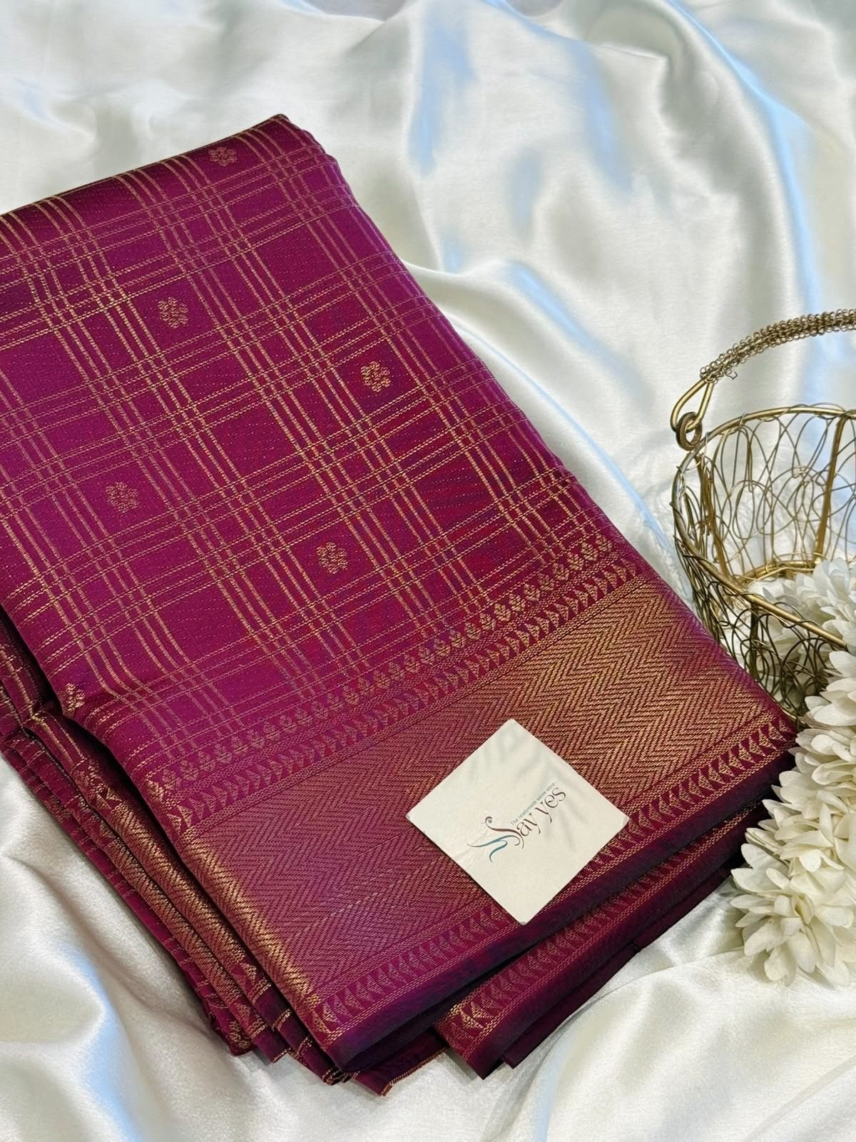 90ac9aff-5439-40bf-87fa-fbbafa40076a Ratnamala (Soft silk blend) - Rani pink - Image 1
