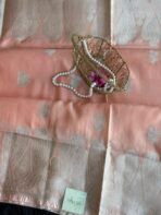 The Paisleys (Semi Banarasi silk) - Light Orange - Image 2