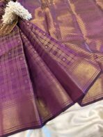 Ratnamala (Soft silk blend) - Violet - Image 2