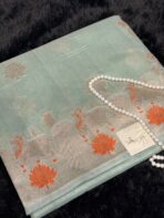 Krishna Leela (Dupion silk with Pichwai) - Mint