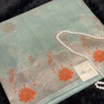 Krishna Leela (Dupion silk with Pichwai) - Mint