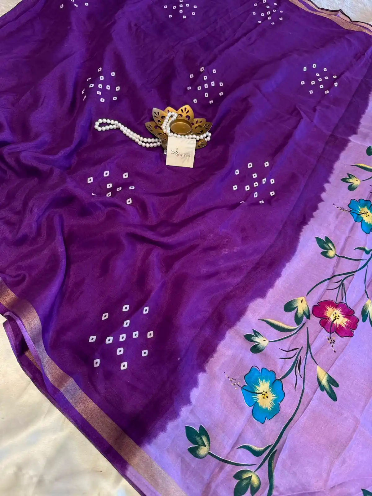 a370797f-a086-44e5-bdb0-cebfd0329e12 Jhansi (Printed cotton) - Violet - Image 1