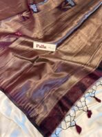 Kamalam (Banarasi semi silk) - Maroon - Image 4