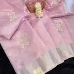 Muthumalar (Tissue Linen silk) - Baby pink