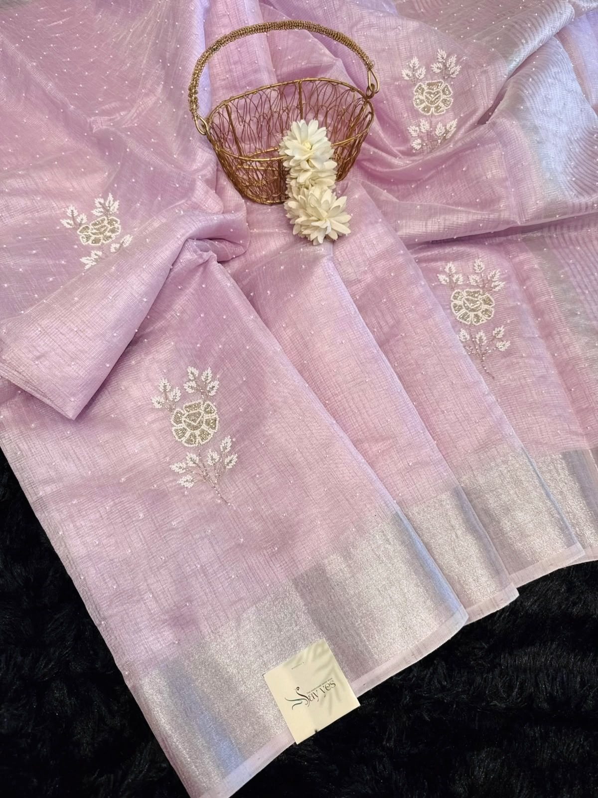 ac7c4b07-f3a4-4ac6-b750-f3e4d9dc700d Muthumalar (Tissue Linen silk) - Baby pink - Image 1
