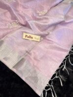 Muthumalar (Tissue Linen silk) - Baby pink - Image 4