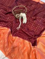 Shrivalli (Mysore silk) - Royal Maroon - Image 2