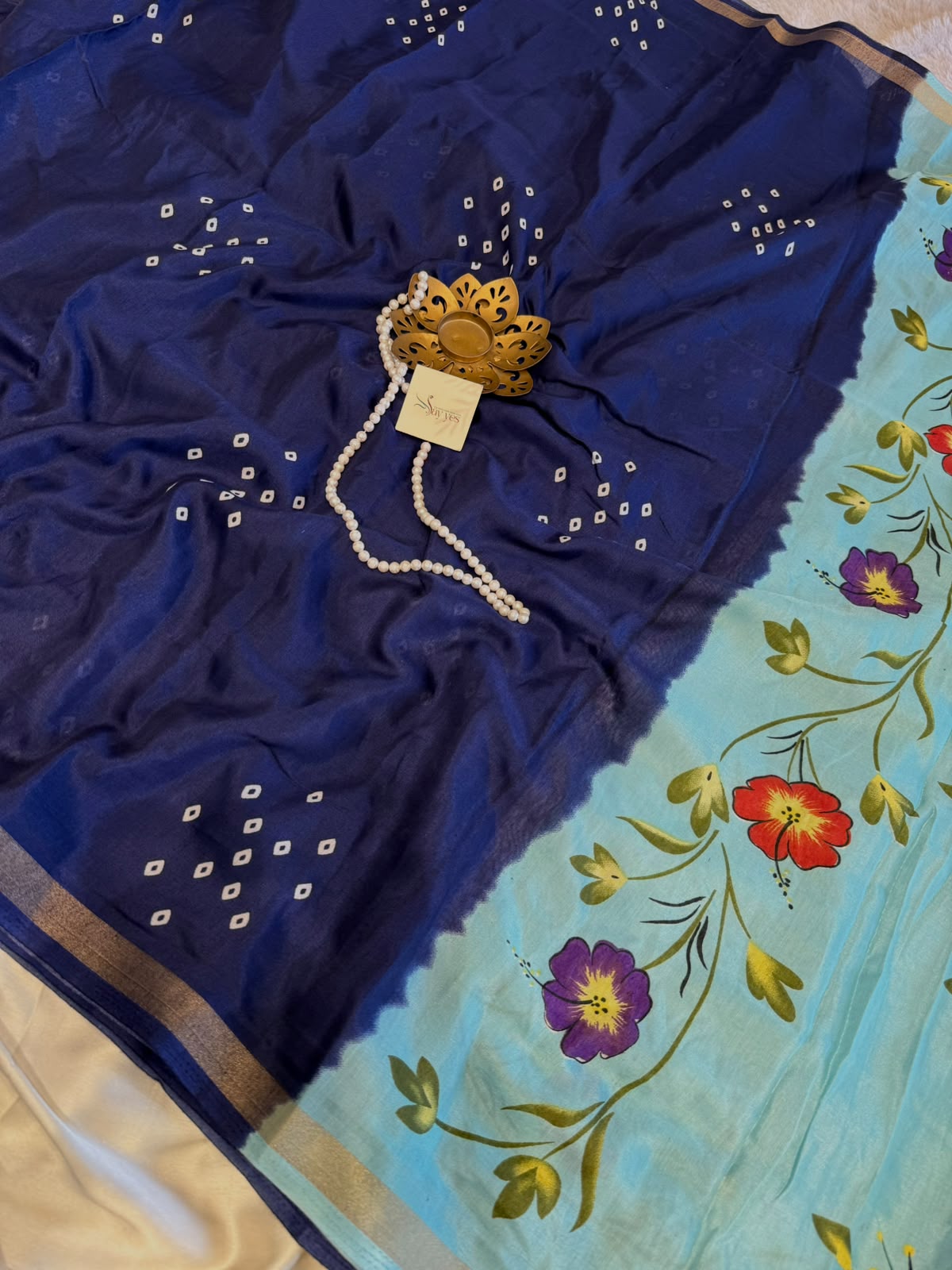 b700d3aa-e771-4af4-90ec-7352f8984d60 Jhansi (Printed cotton) - Royal blue - Image 1