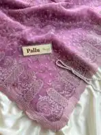 Spring garden (Embroidered Organza) - Magenta - Image 4