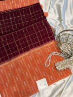 Shrivalli (Mysore silk) - Royal Maroon - Image 3