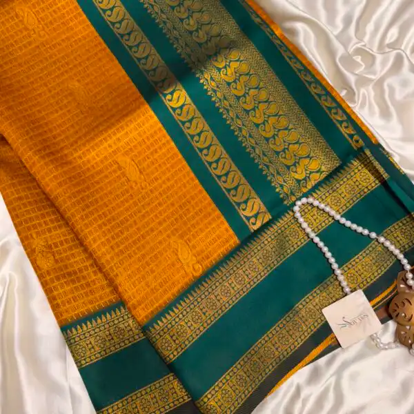 Mohini (Semi silk) - Mango yellow