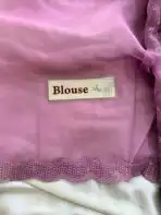Spring garden (Embroidered Organza) - Magenta - Image 5