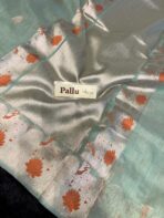 Krishna Leela (Dupion silk with Pichwai) - Mint - Image 4