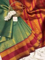 Mohini (Semi silk) - Emerald Green - Image 2