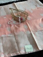 The Paisleys (Semi Banarasi silk) - Light Orange - Image 3