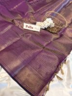 Ratnamala (Soft silk blend) - Violet - Image 4