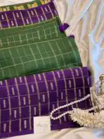 Shrivalli (Mysore silk) - Forest green - Image 2