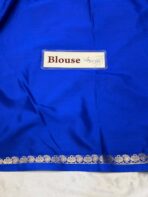 Chinmayi (Mysore crepe silk) - Royal blue - Image 6