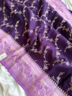 Aishwaryam (Banaras silk) - Royal Violet - Image 5