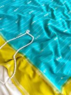 Tarangini (Mysore silk) - Cyan blue - Image 3