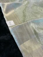 Haritha (Banaras Soft silk) - Pista Green - Image 3