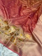 Brindhavan (Banaras silk) - Hottest Peach - Image 2