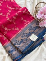 Aishwaryam (Banaras silk) - Magenta Pink - Image 3