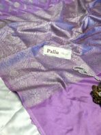 Tulsi (Banaras silk) - Lavender - Image 4