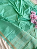 Chinmayi (Mysore crepe silk) - Mint green - Image 4
