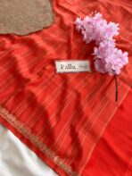 Chinmayi (Mysore crepe silk) - Orange - Image 5