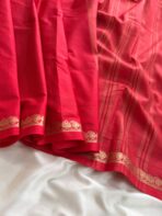 Chinmayi (Mysore crepe silk) - Hot red - Image 3