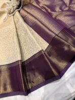 Anagha (Kanchi Semi silk) - Ivory & Mauve