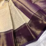 Anagha (Kanchi Semi silk) - Ivory & Mauve