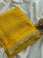 Dilruba (Viscose georgette) - Mustard - Image 3