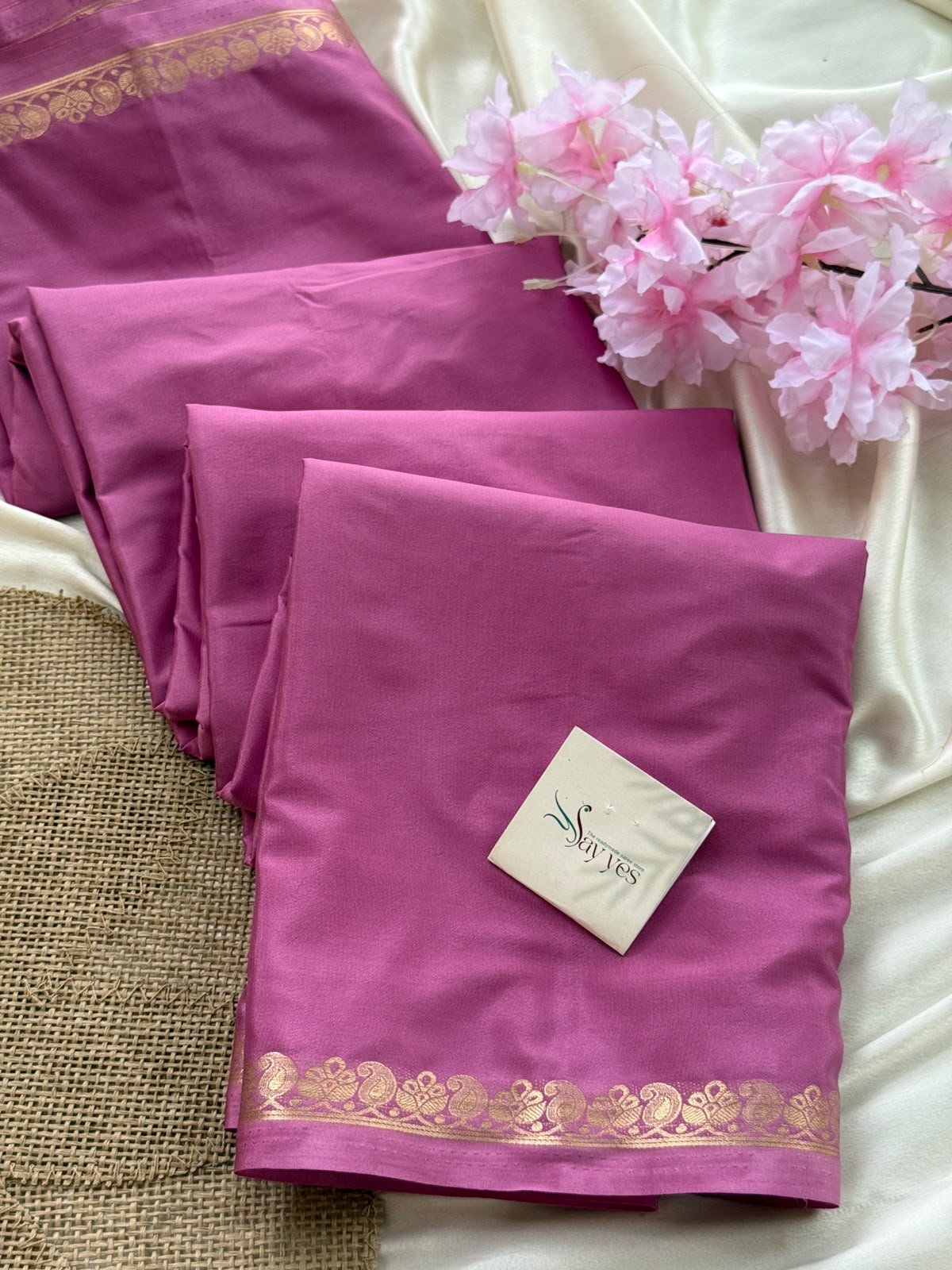 2390d960-2769-42c2-9f2d-1ed5b585e31f Chinmayi (Mysore crepe silk) - Dusty rose - Image 1