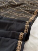 Chinmayi (Mysore crepe silk) - Black - Image 5