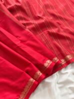 Chinmayi (Mysore crepe silk) - Hot red - Image 4