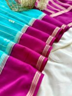 Tarangini (Mysore silk) - Anandha Blue - Image 4