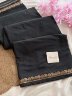 Chinmayi (Mysore crepe silk) - Black - Image 2