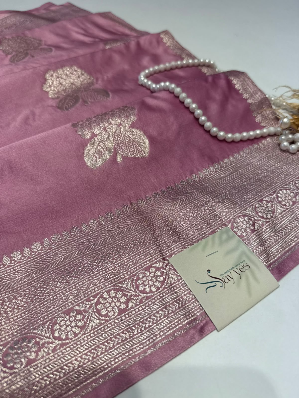 Tulsi (Banaras silk) – Dusty pink