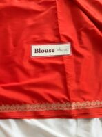 Chinmayi (Mysore crepe silk) - Orange - Image 6