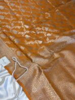 Tulsi (Banaras silk) - Sunrise Orange - Image 3