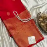 Athira (Semi silk) - Vermilion red