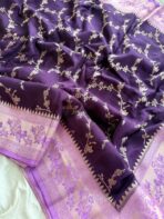 Aishwaryam (Banaras silk) - Royal Violet - Image 3