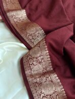 Charulata (Viscose Georgette) - Rich Maroon - Image 2