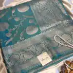 Tulsi (Banaras silk) - Aqua blue