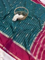 Tarangini (Mysore silk) - Deep Teal - Image 5