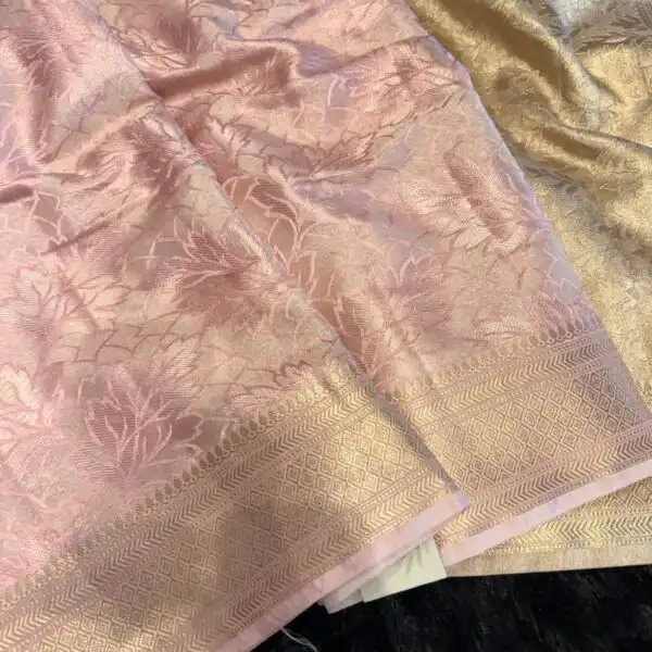 Haritha (Banaras Soft silk) - Blush pink